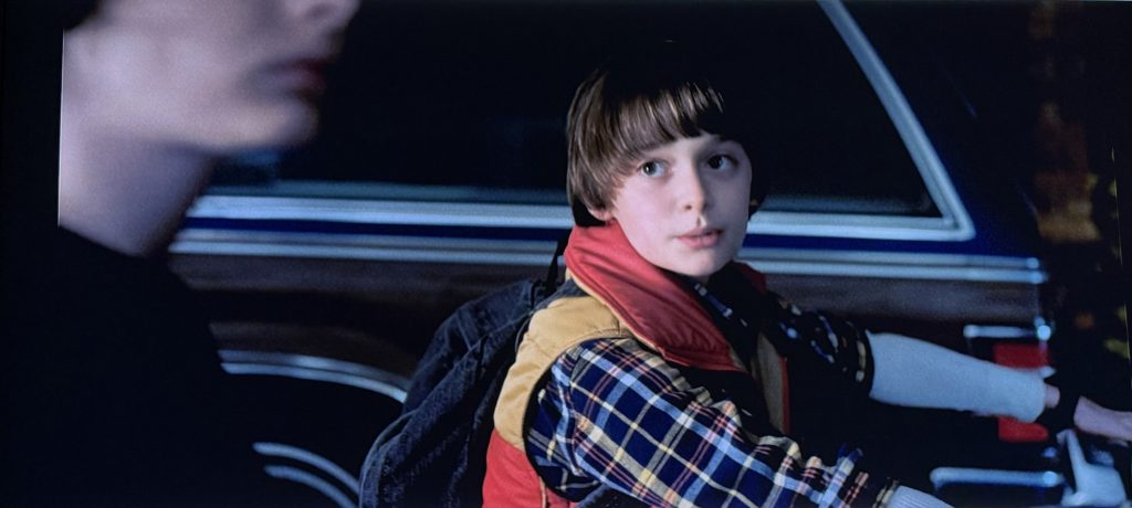 Stranger Things screenshot. Will tells Mike he rolled a seven and the Demogorgon got him.